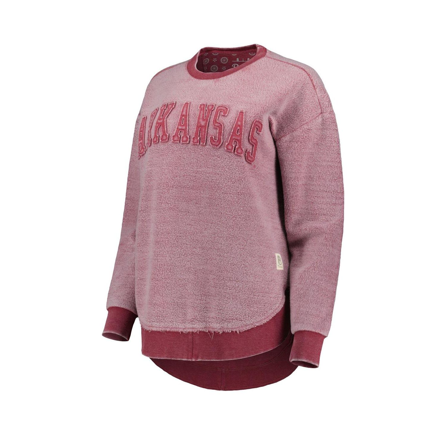 Women's Cardinal Arkansas Razorbacks Ponchoville Pullover Sweatshirt