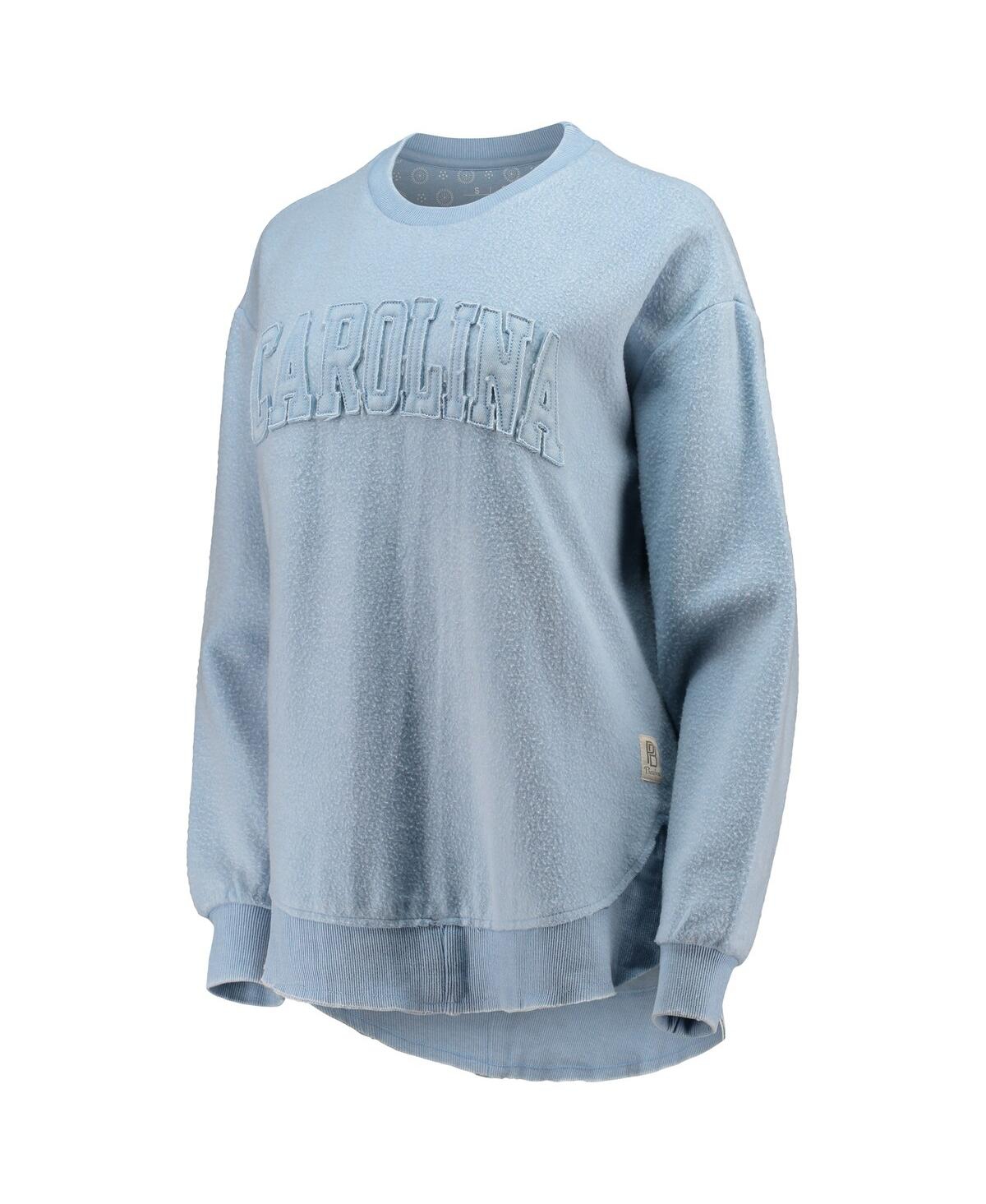 PRESSBOX WOMEN'S PRESSBOX CAROLINA BLUE NORTH CAROLINA TAR HEELS PONCHOVILLE PULLOVER SWEATSHIRT 