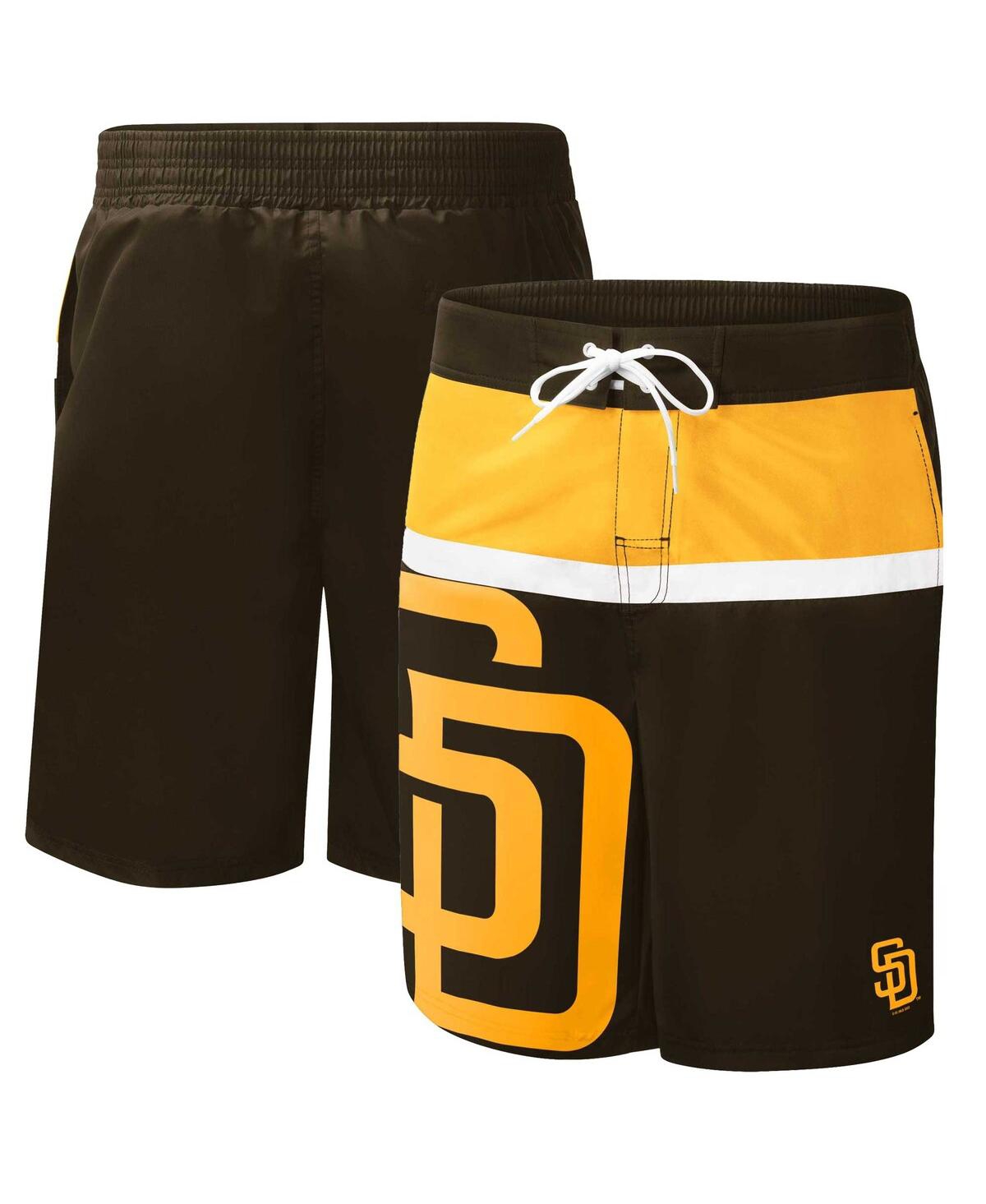 Shop G-iii Sports By Carl Banks Men's  Brown San Diego Padres Sea Wind Swim Shorts