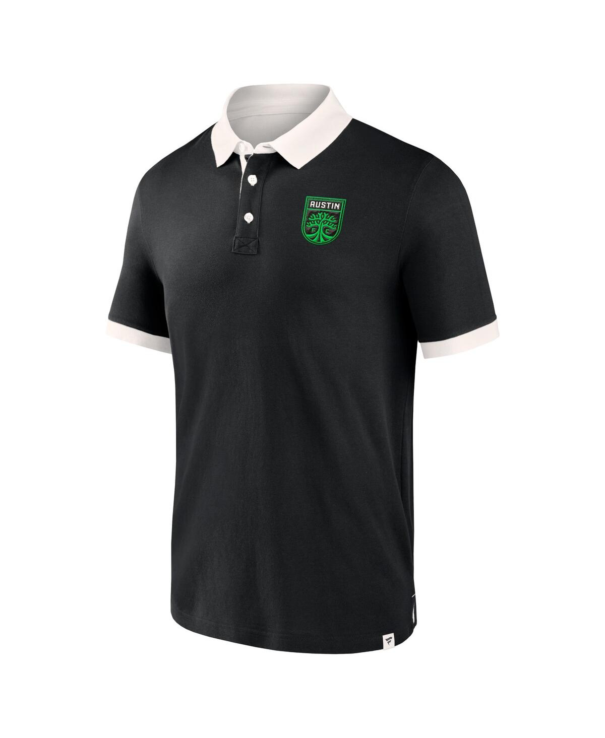 Shop Fanatics Men's  Black Austin Fc Second Period Polo Shirt