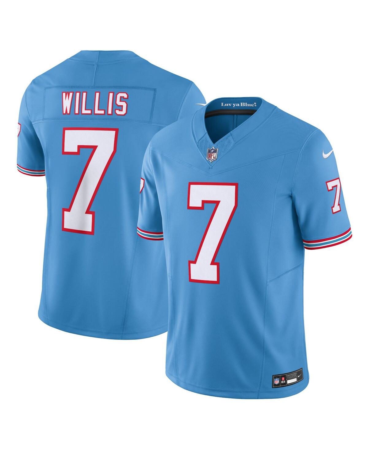 Men's Nike Malik WillisTennessee Titans Oilers Throwback Vapor F.u.s.e. Limited Jersey - Light Blue