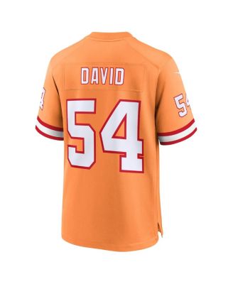Men's Lavonte David Orange Tampa Bay Buccaneers Throwback Game Jersey