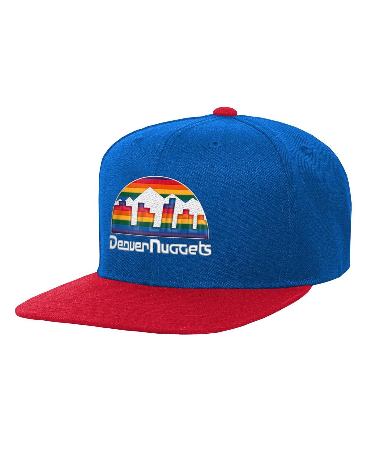 Mitchell & Ness Big Boys And Girls  Royal, Red Denver Nuggets Two-tone Snapback Hat In Royal,red