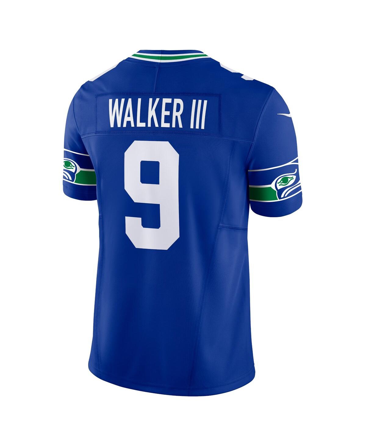 Men's Nike Kenneth Walker IiiSeattle Seahawks Throwback Vapor F.u.s.e. Limited Jersey - Royal