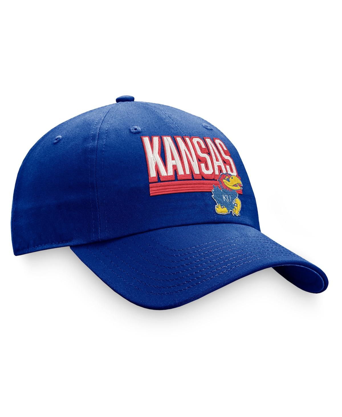 Shop Top Of The World Men's  Royal Kansas Jayhawks Slice Adjustable Hat