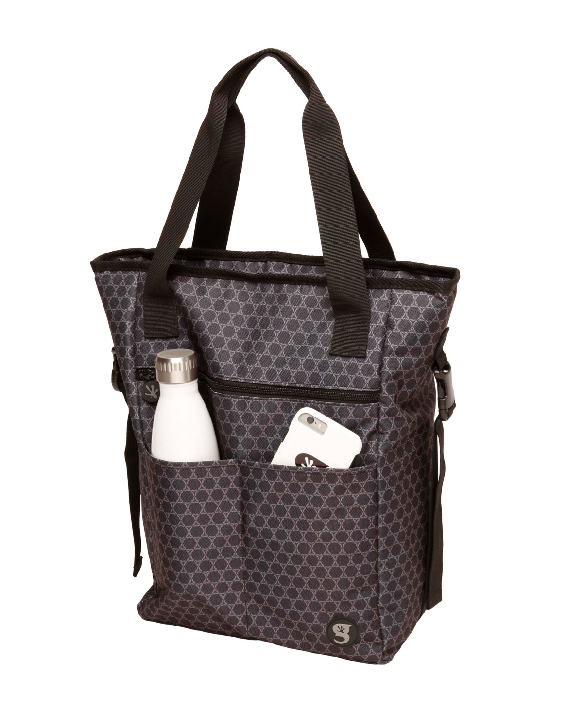Geckobrands Convertible Tote Backpack In Black Honeycomb