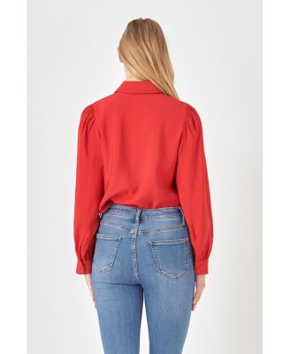 Women's Scallop Collared Dress Shirt