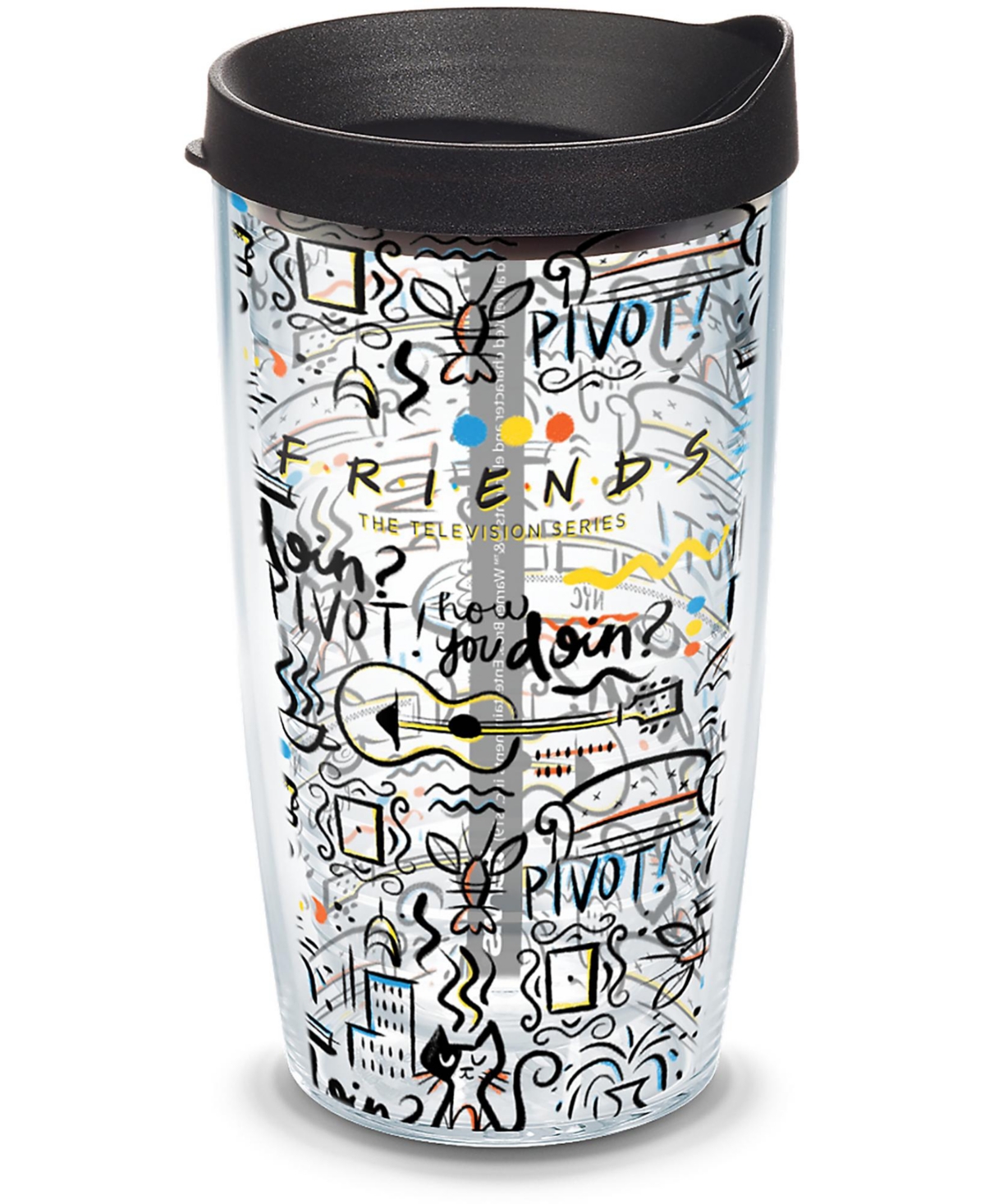 Tervis Tumbler Tervis Friends Pattern Made In Usa Double Walled Insulated Tumbler Travel Cup Keeps Drinks Cold & Ho In Open Miscellaneous