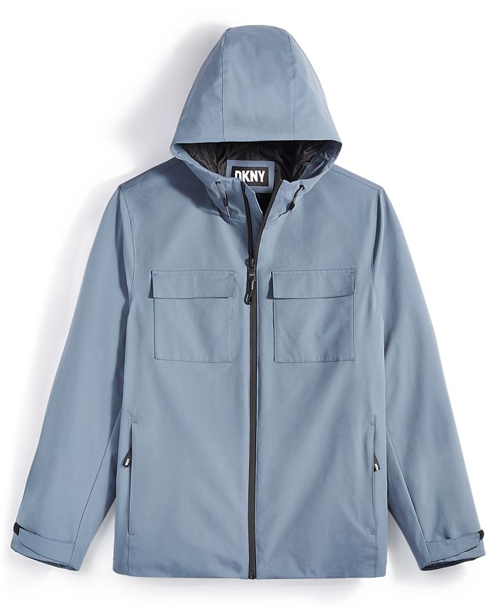 DKNY Men's Hooded ZipFront TwoPocket Jacket Macy's