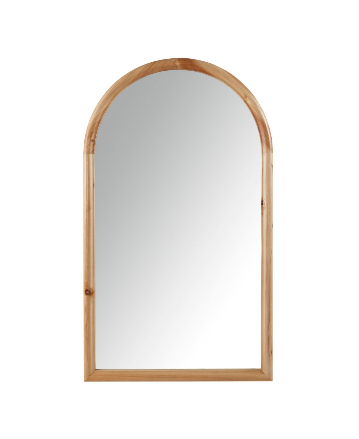 Remi 26" x 43" x 2" Arched Wood Wall Mirror - Natural