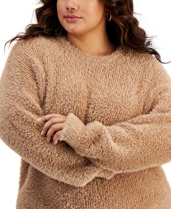 And Now This Women's Crewneck Eyelash Sweater, Created for Macy's