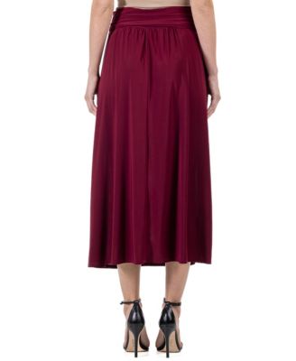Women's Foldover with Pockets Maxi Skirt