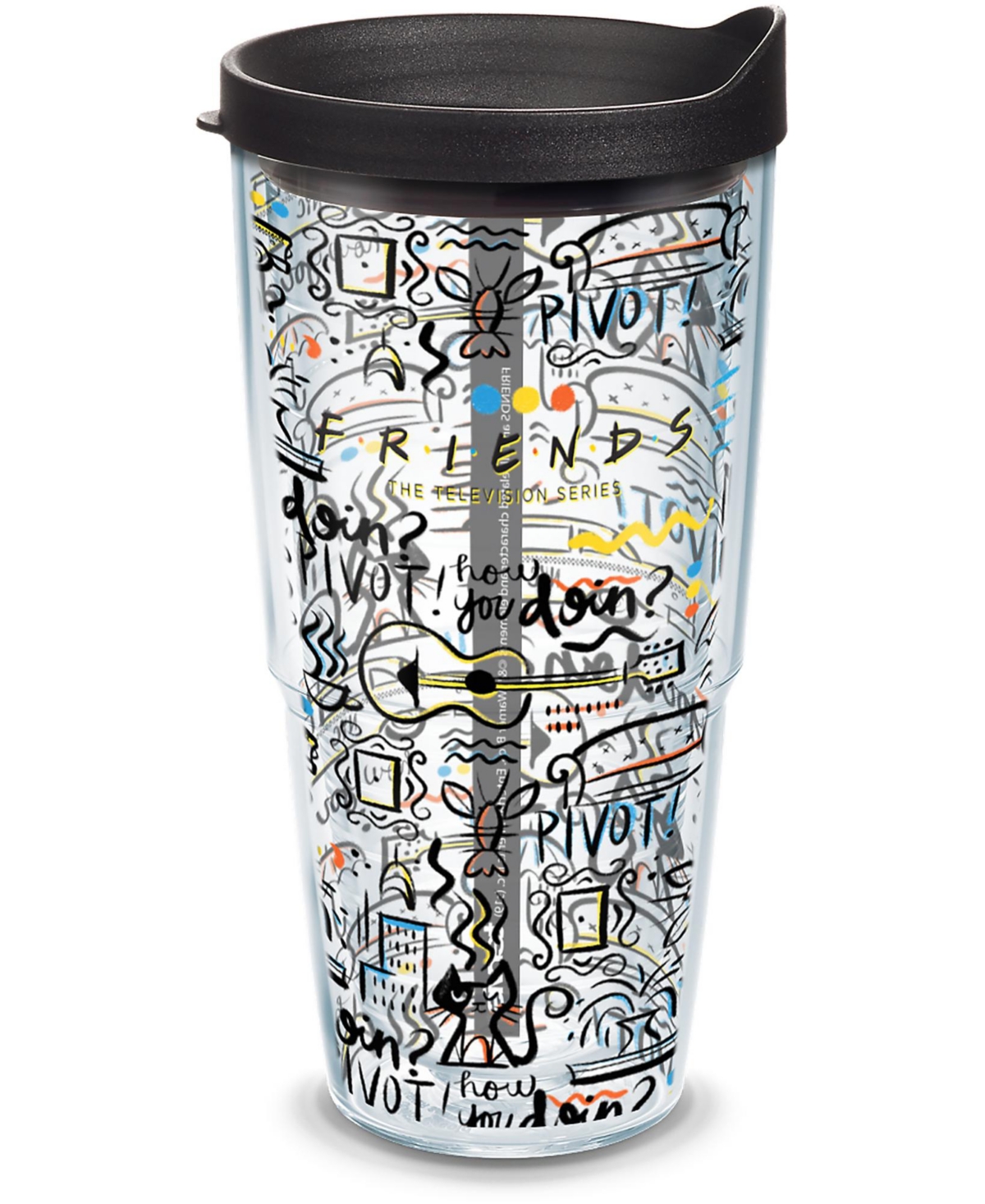 Tervis Tumbler Tervis Friends Pattern Made In Usa Double Walled Insulated Tumbler Travel Cup Keeps Drinks Cold & Ho In Open Miscellaneous