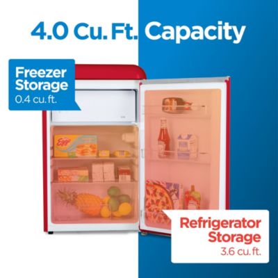 4.0 Cu. Ft. Retro Refrigerator,Red