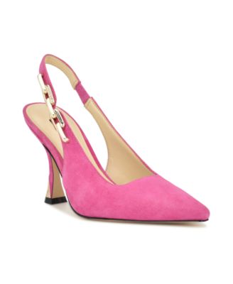 Nine West Women's Flings Pump - Transparent Mesh Pointed Toe High Heel Dress Shoes - View #5