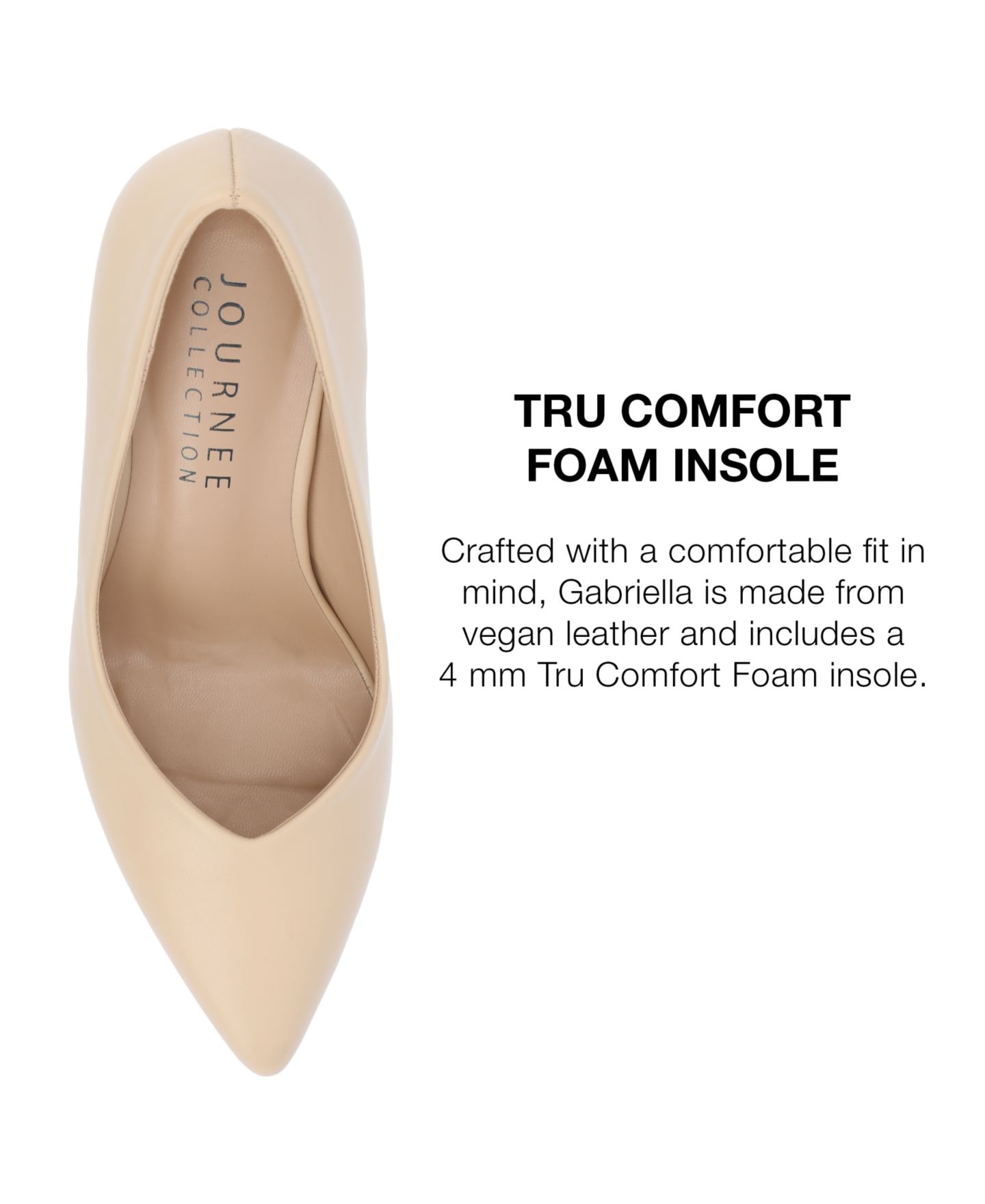 Женские туфли Journee Collection Gabriella Pointed Toe, цвет: Ракушечный — фото 7