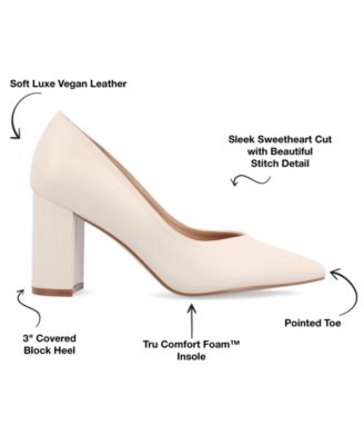 Women's Simonne Block Heel Pointed Toe Pumps