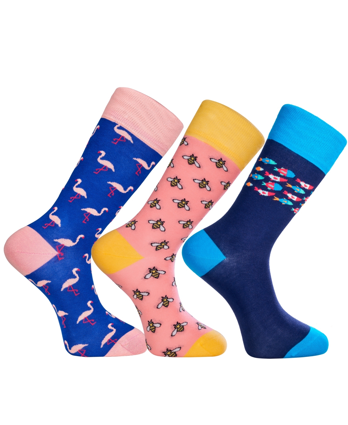 Love Sock Company Men's Hawaii Novelty Luxury Crew Socks Bundle Fun Colorful With Seamless Toe Design, Pack Of 3 In Multi Color