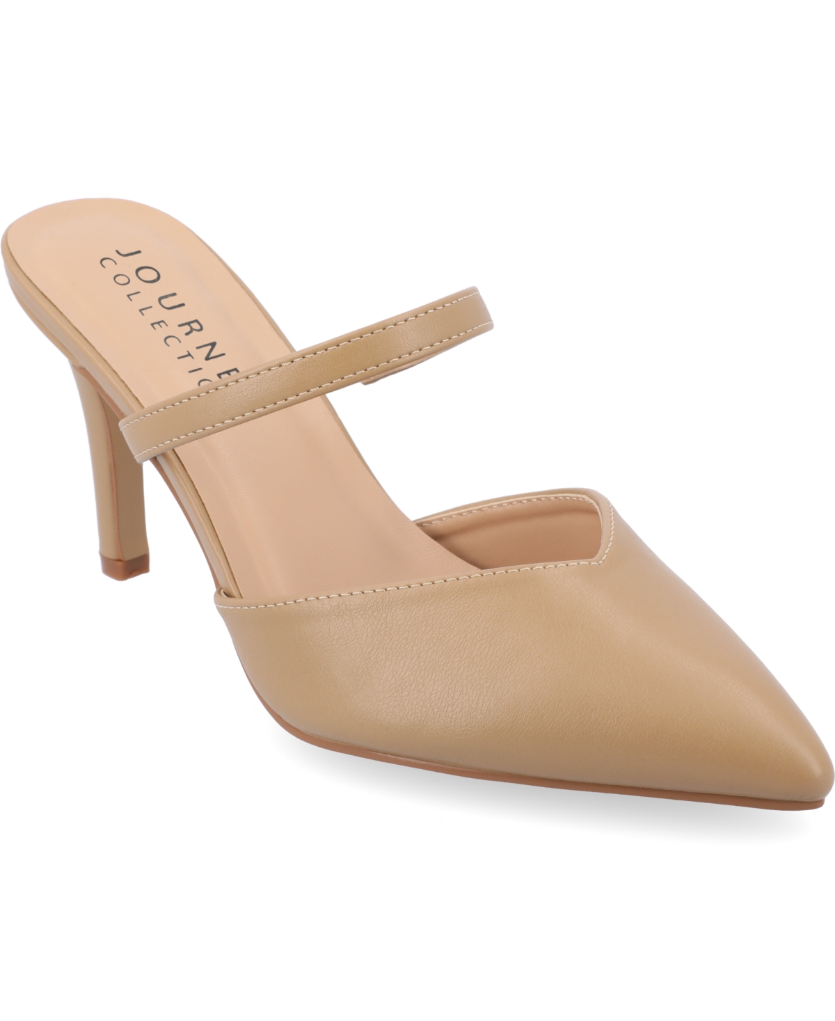 Shop Journee Collection Women's Yvon Pointed Toe Slip On Pumps In Honey