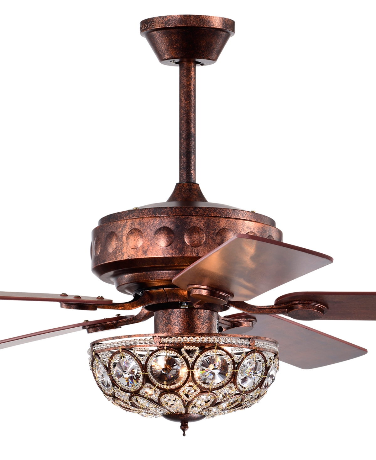 Home Accessories Jasiah 52" 3-light Indoor Ceiling Fan With Light Kit In Antique Copper