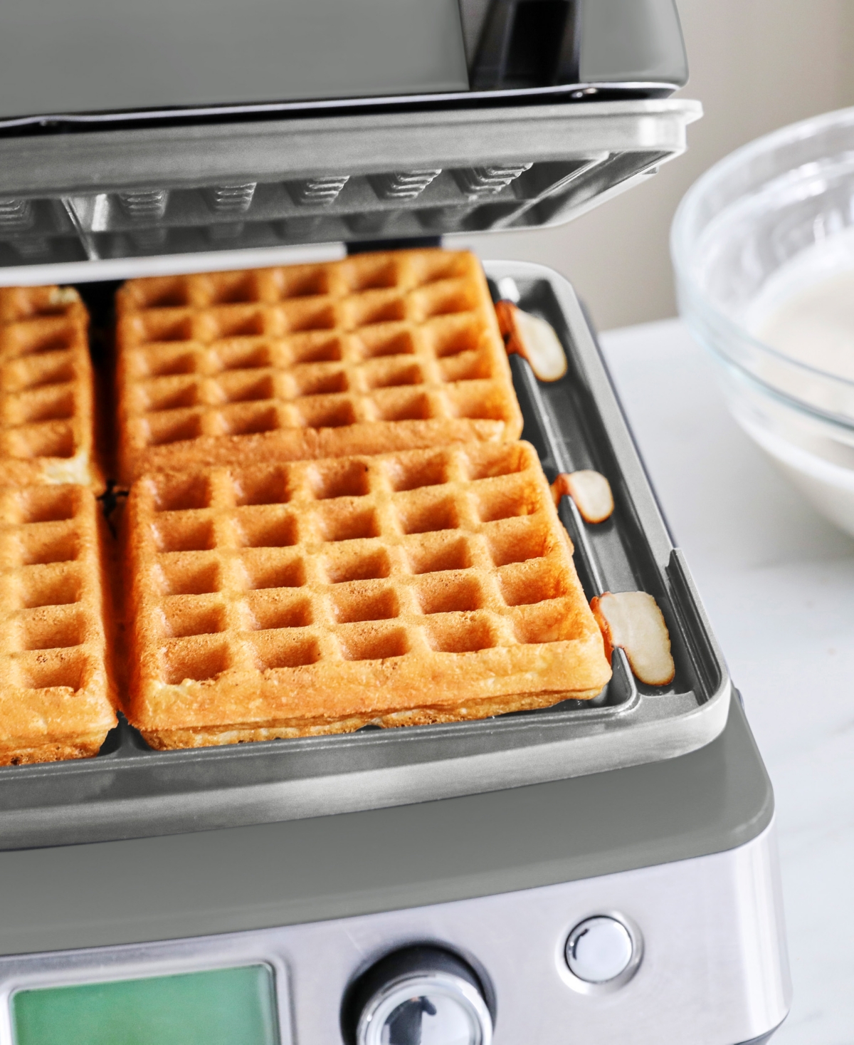 GreenPan Elite 4-Square Nonstick Belgian & Regular Waffle Maker