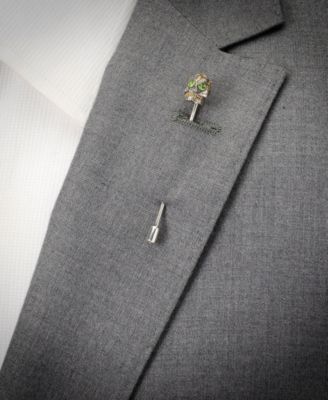 Men's Sterling Silver Skull Stick Pin