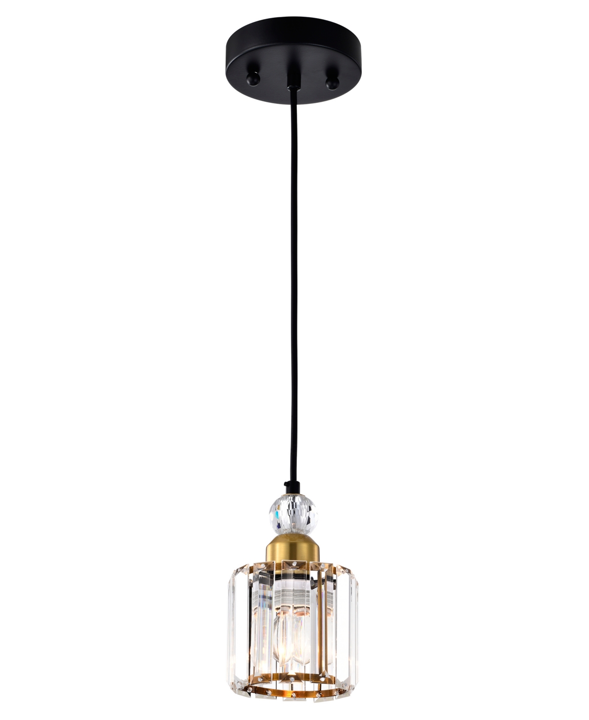 Home Accessories Sree 6" 1-light Indoor Pendant With Light Kit In Matte Black And Brass