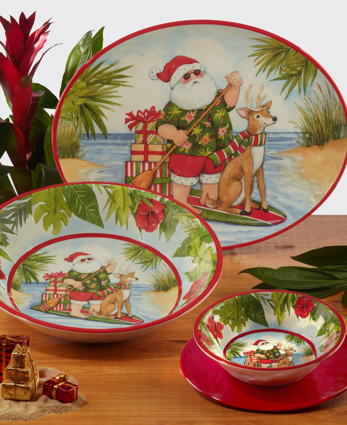 Certified International Santa's Wish Melamine All Purpose Bowls, Set of 6