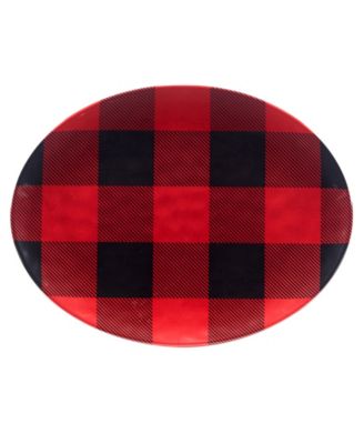 Buffalo Plaid 2 Piece Platter Set