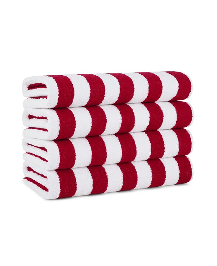Red and White Striped Bath Towel Set | Zazzle