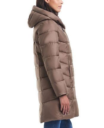 Jones New York Women s Bibbed Hooded Puffer Coat Macy s