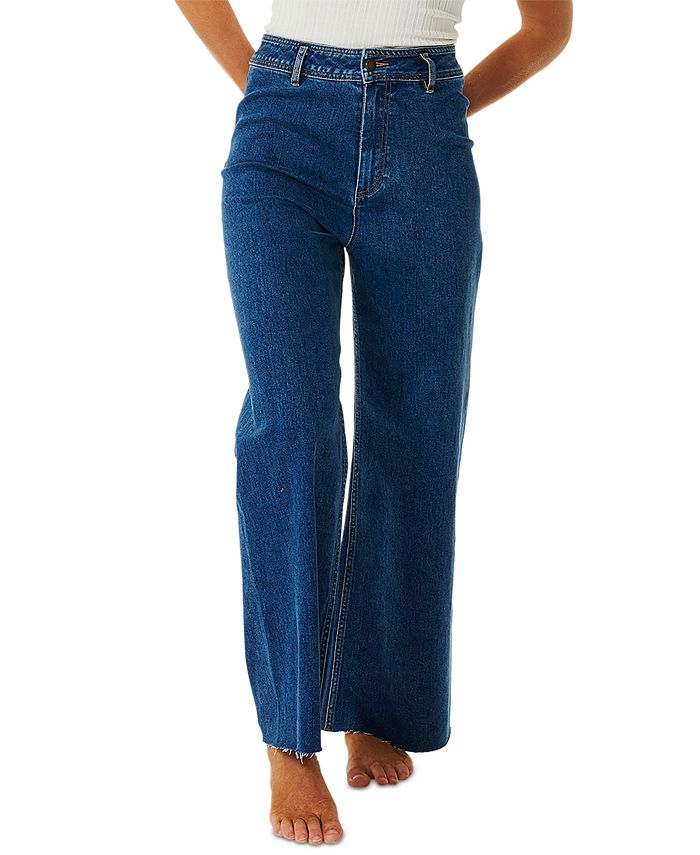 Juniors' Holiday High-Rise Wide-Leg Jeans