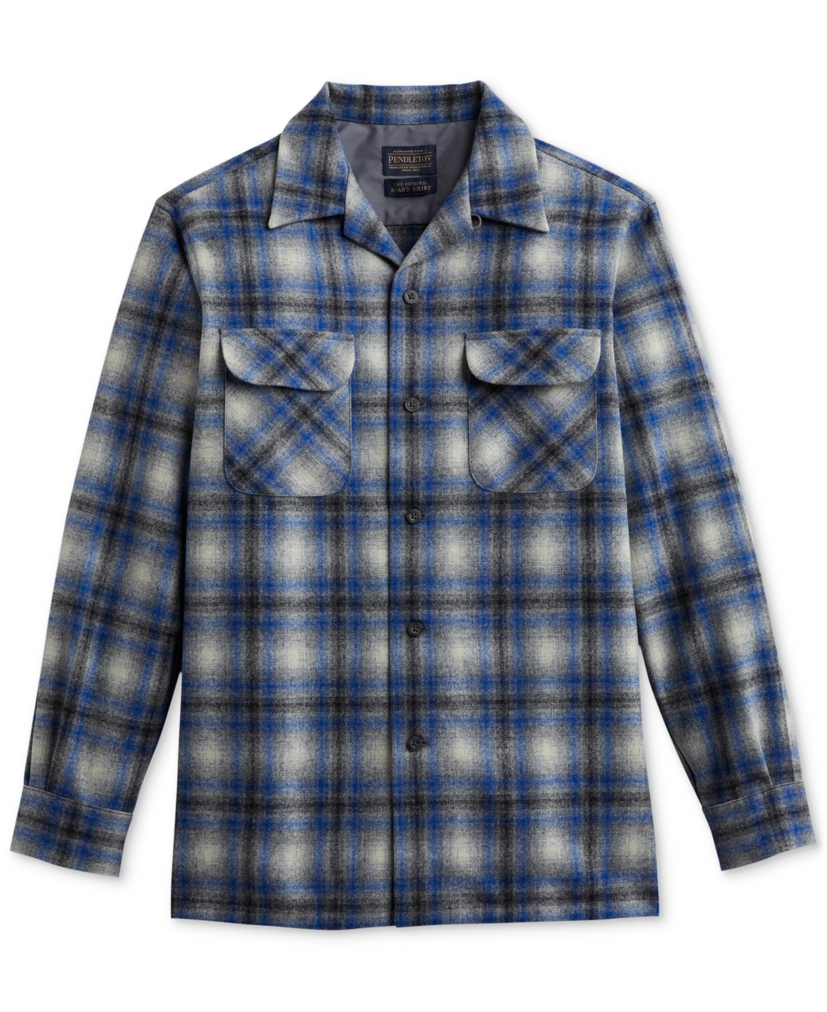 Pendleton Men's Original Board Shirt In Grey,blue Ombre