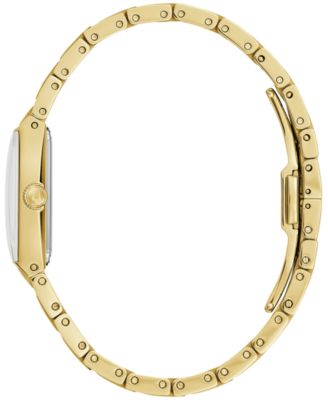 Women's Marc Anthony Modern Quadra Diamond Accent Gold-Tone Stainless Steel Bracelet Watch 21mm
