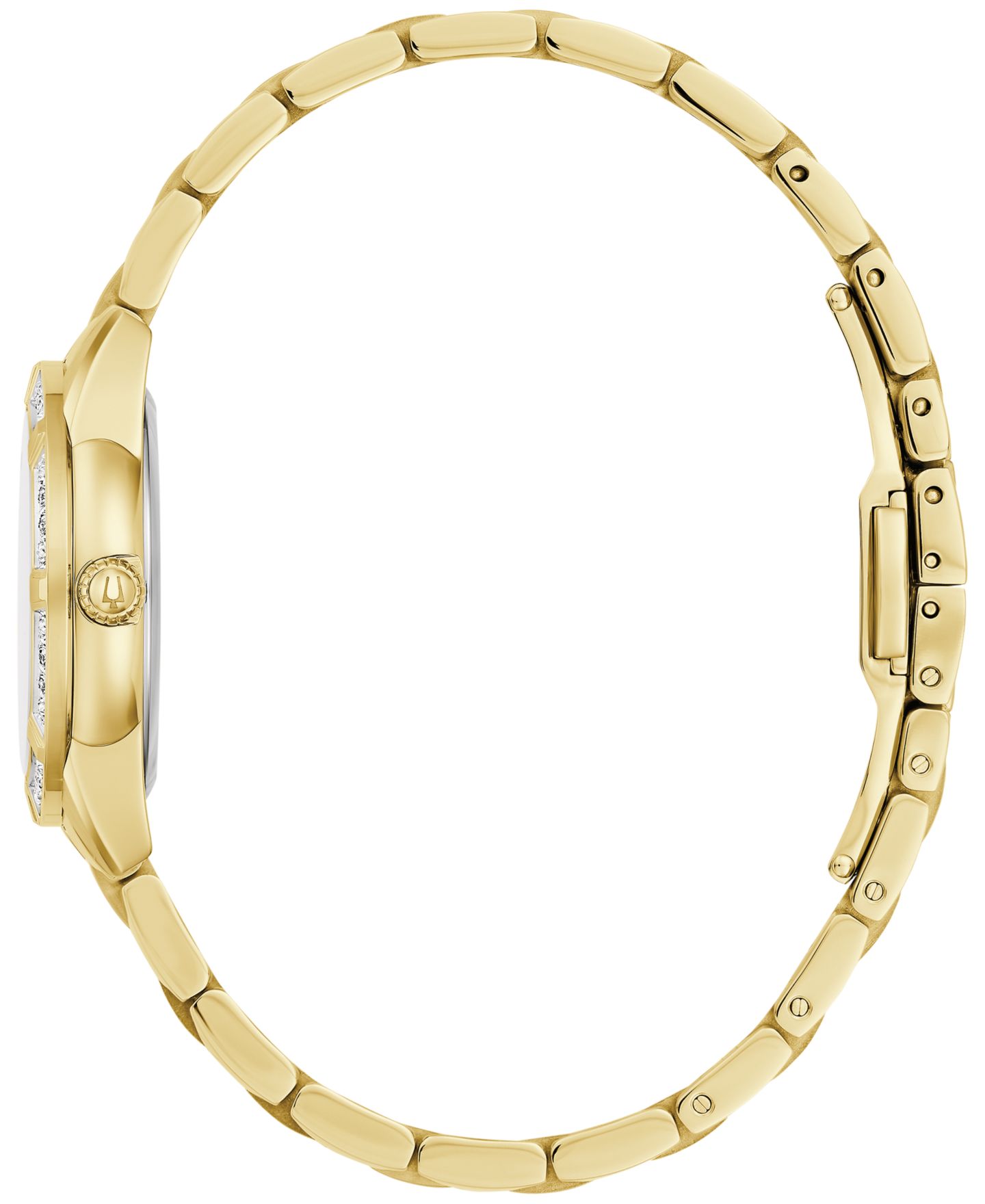 Женские часы Bulova Classic Sutton Diamond (1/20 ct. t.w.) Gold-Tone Stainless Steel Bracelet Watch 28mm — фото 2
