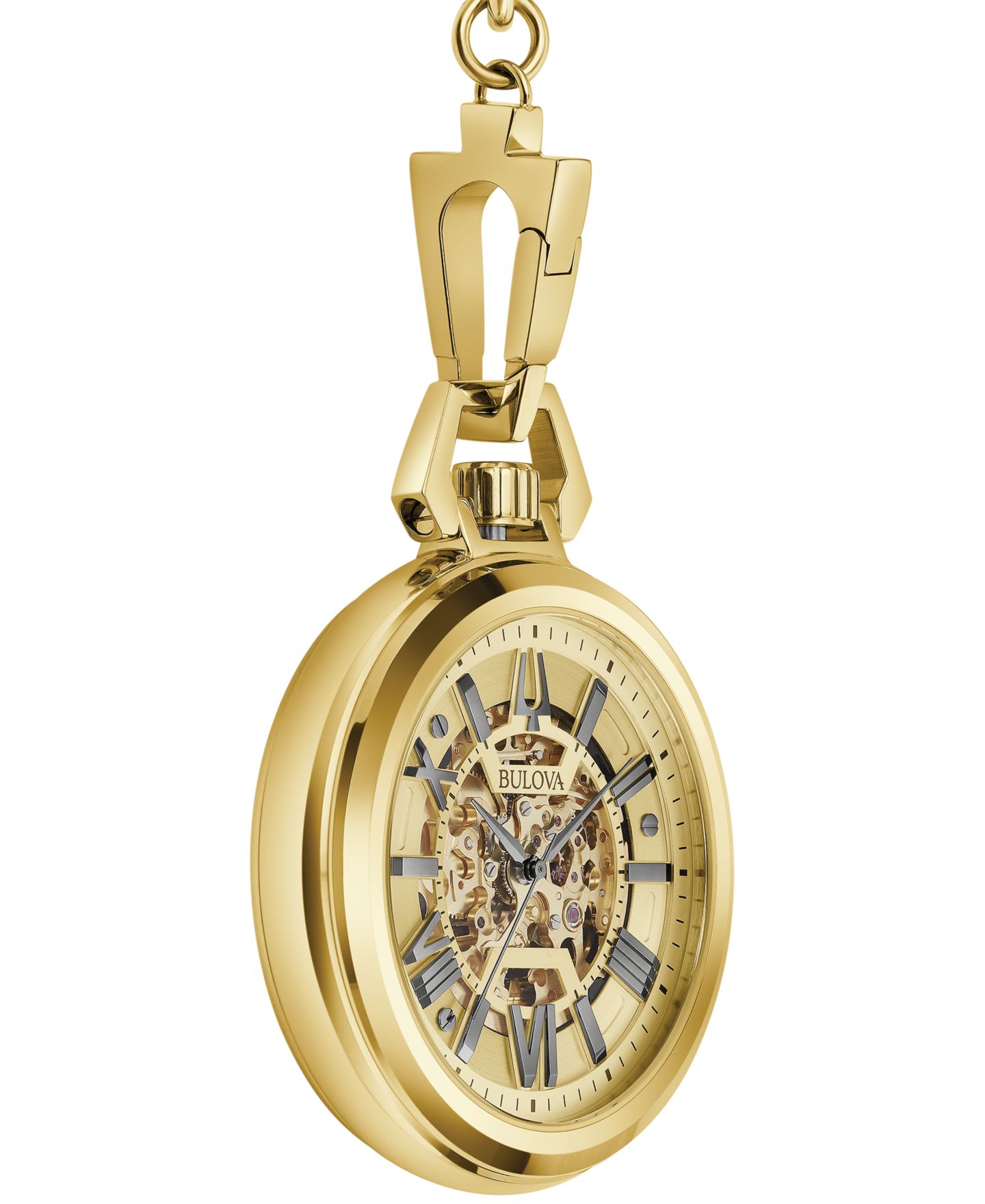 Мужские карманные часы Bulova Automatic Classic Sutton на цепочке, сталь, 50 мм — фото 2