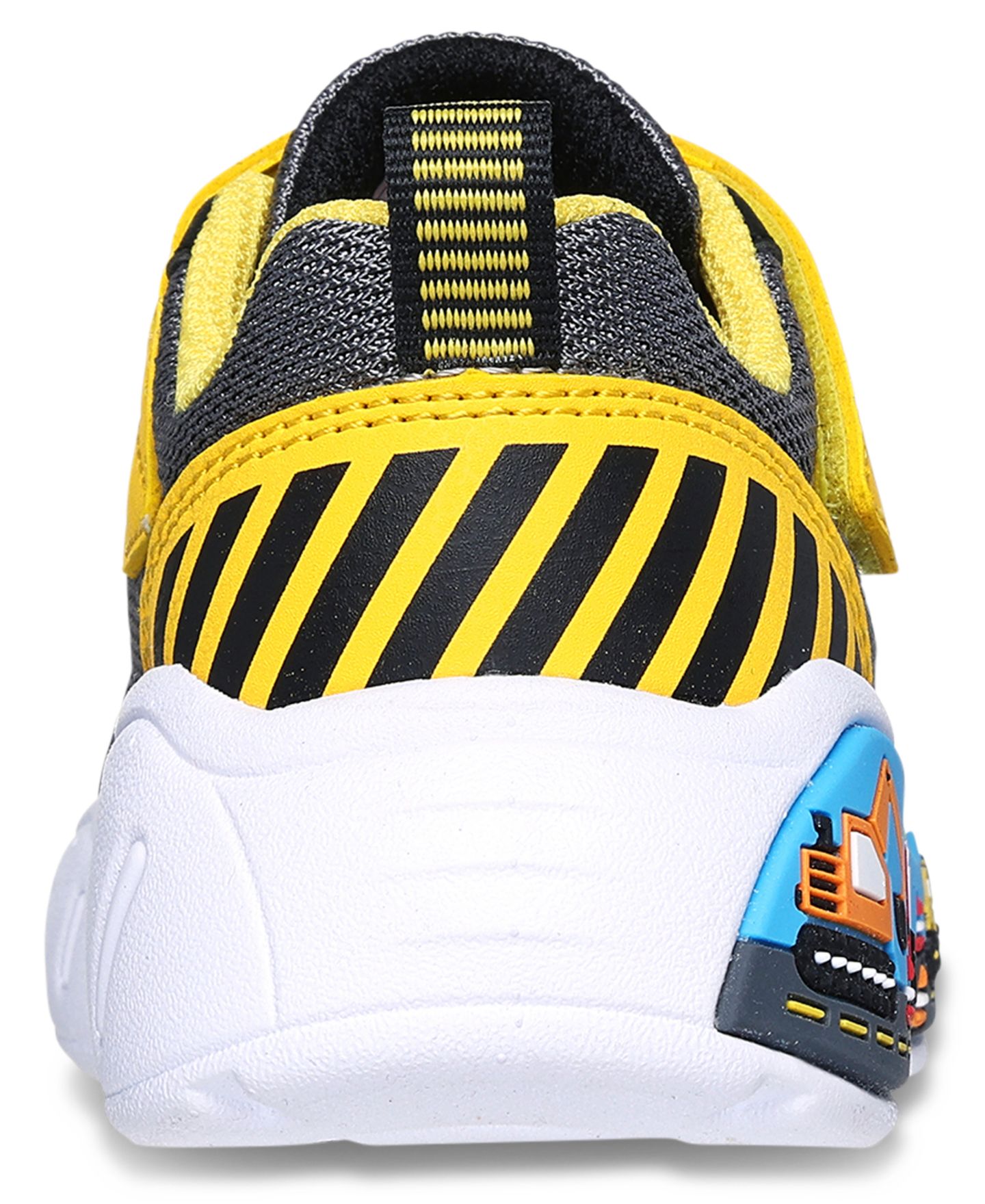 Детские повседневные кроссовки Skechers Play Scene для мальчиков с регулируемым ремешком, цвет: Чёрный / Жёлтый — фото 3