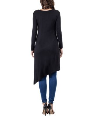 24seven Comfort Apparel Women's Long Sleeve Knee Length