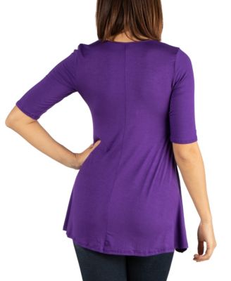 Women's Elbow Sleeve Swing Tunic Top