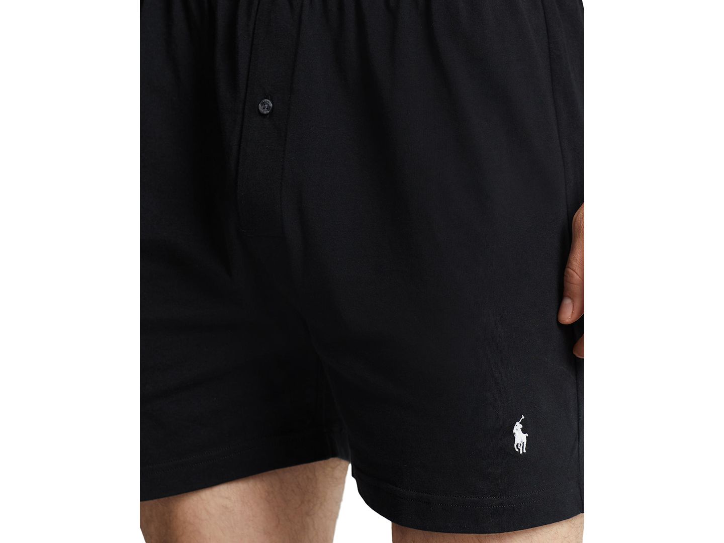 Трусы-боксеры Classic-Fit для мужчин, хлопок — Polo Ralph Lauren, цвет: Чёрный / Сапфировый — фото 4
