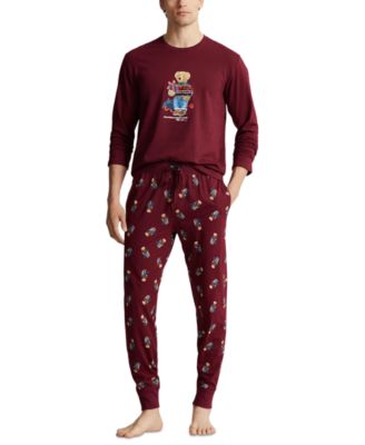 Men's 2-Pc. Cotton Polo Bear Pajamas Set