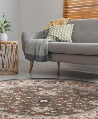 CLOSEOUT! Poise PSE-7203 5'3" x 5'3" Round Area Rug