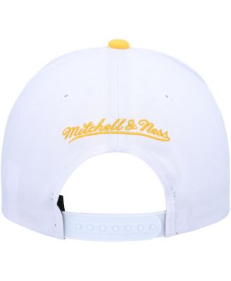 Men's White, Gold Golden State Warriors Hardwood Classics Core 2-Tone 2.0 Pro Snapback Hat