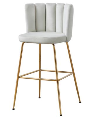 Elegante 41" Velvet Bar Stools, Set of 2
