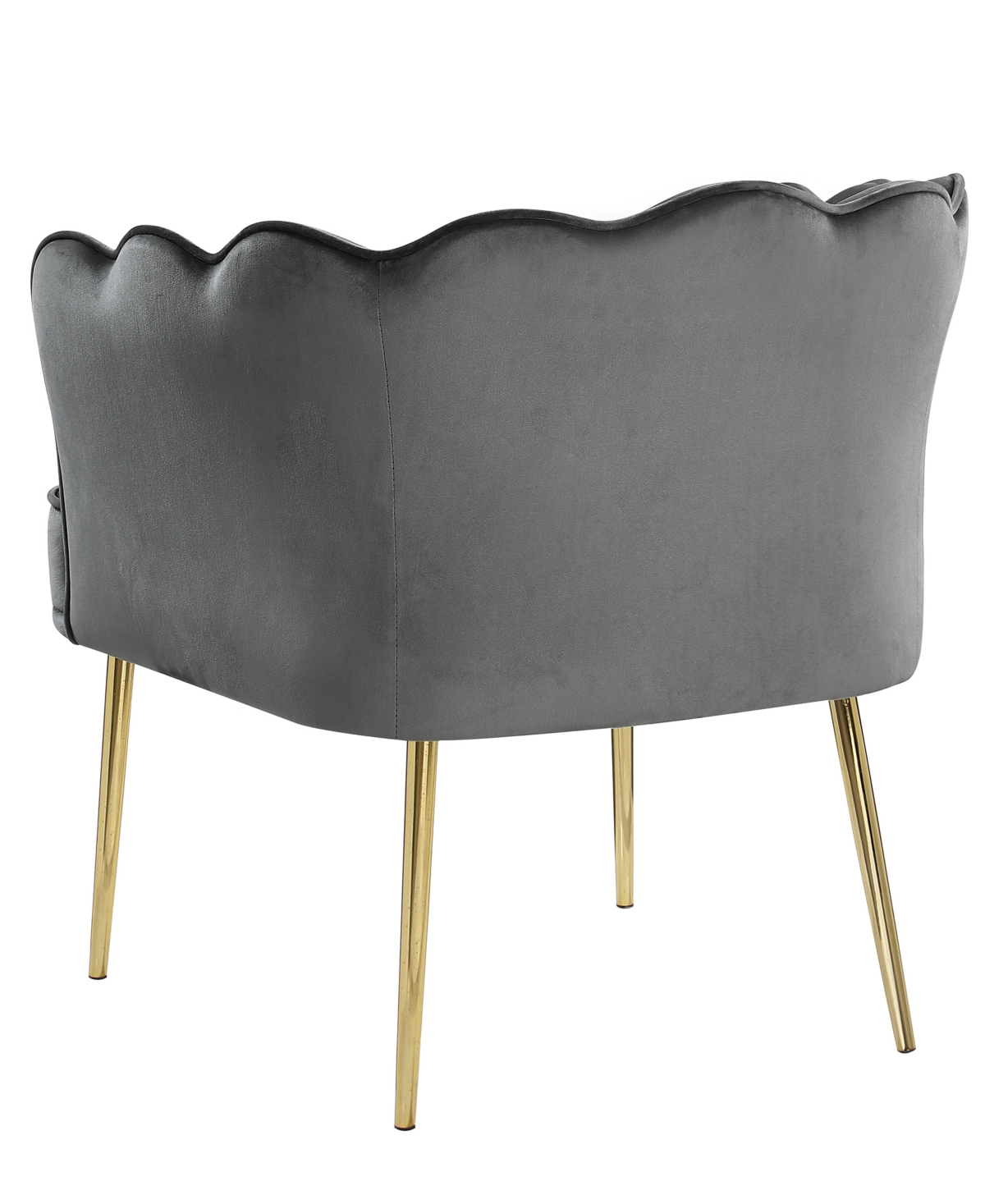 Best Master Furniture Jackie Velvet with Metal Legs Accent Chair