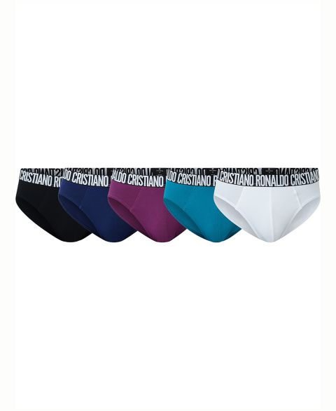 Мужские сумки CR7 Cotton Blend Briefs in Travel, Pack of 5, цвет: Синий / Винный