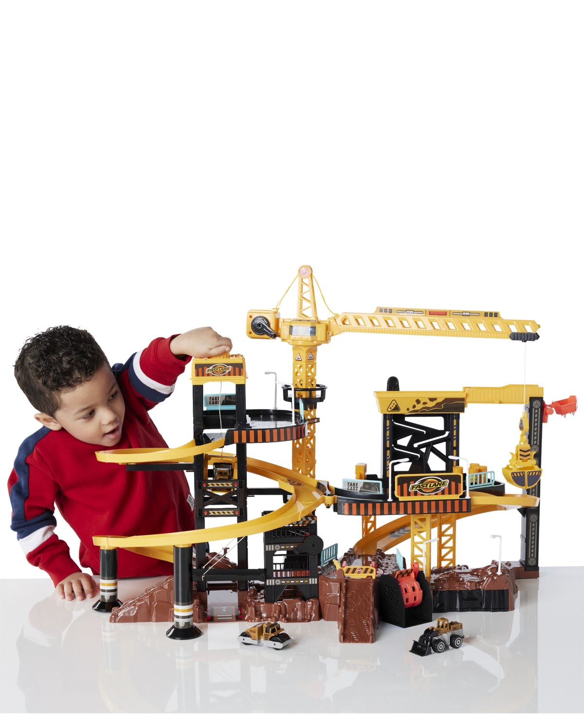 FAST LANE LIGHTS & SOUNDS CONSTRUCTION PLAYSET, CREATED FOR YOU BY TOYS R US 