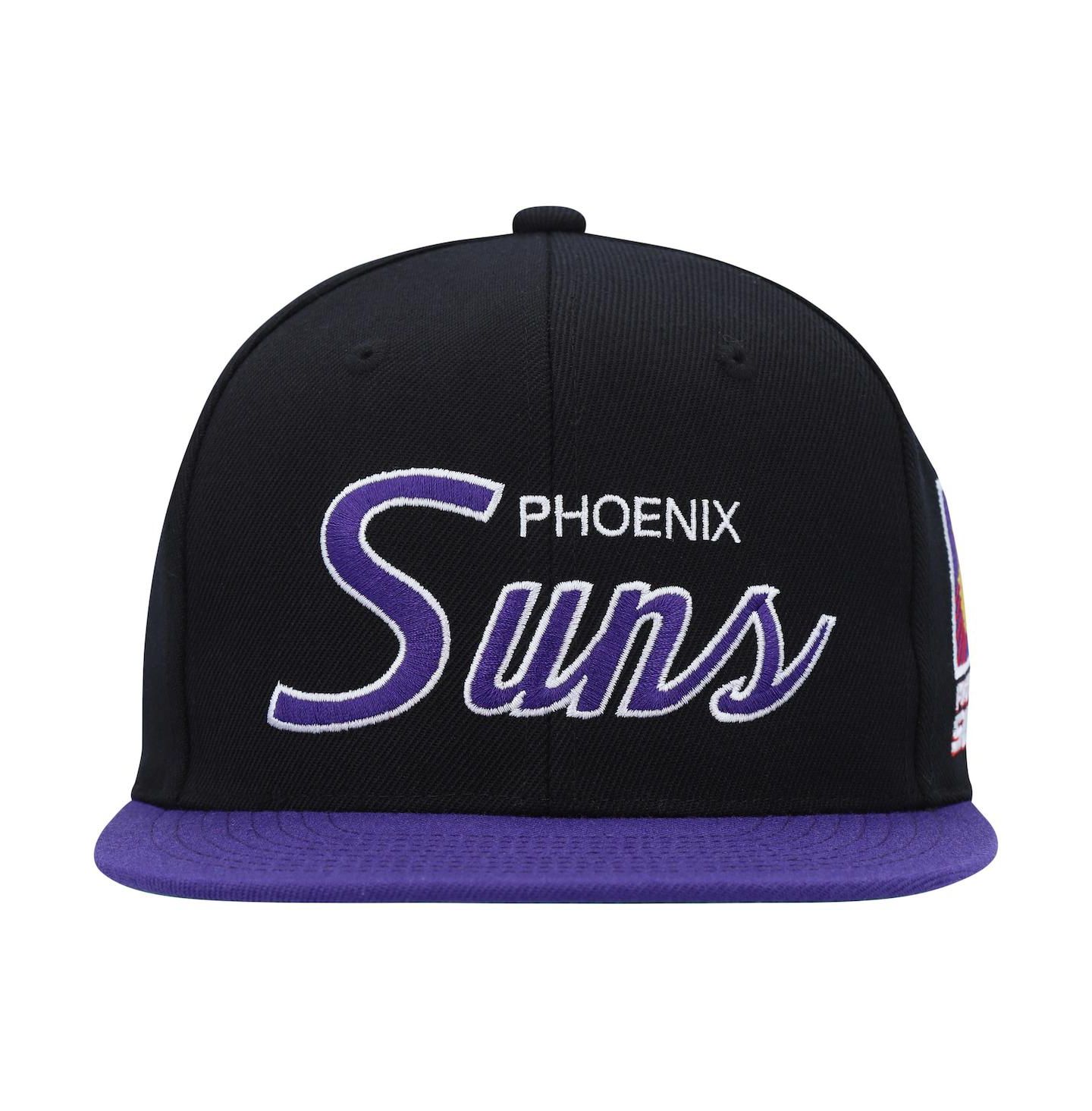 Мужская кепка Mitchell & Ness Black Phoenix Suns Hardwood Classics MVP Team Script 2.0 Snapback Hat — фото 2