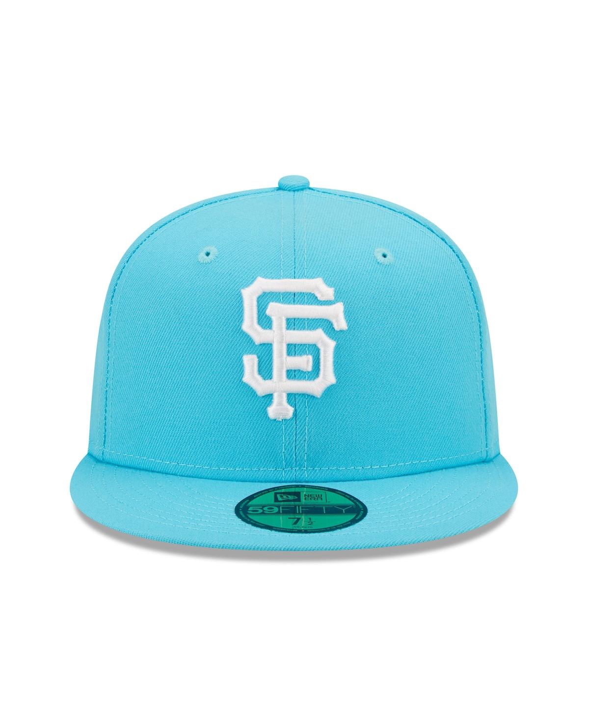 Shop New Era Men's  Blue San Francisco Giants Vice Highlighter Logo 59fifty Fitted Hat