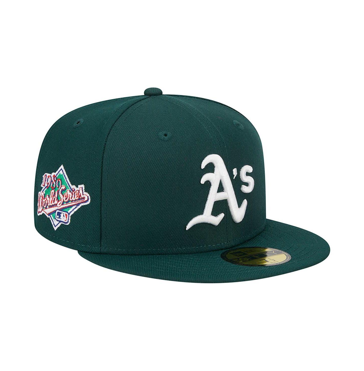 Мужская кепка New Era Green Oakland Athletics 1989 World Series Team Color 59FIFTY Fitted Hat — фото 2